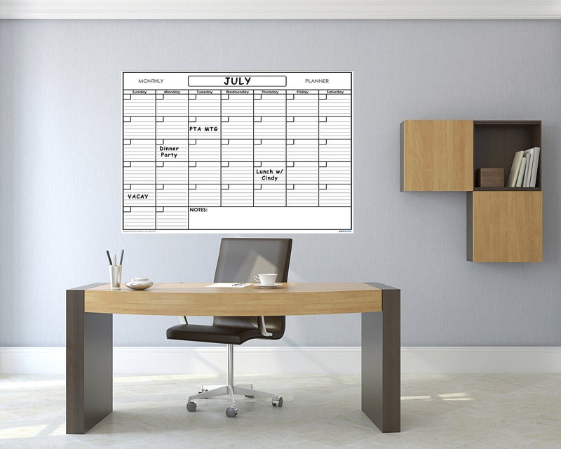 SwiftGlimpse 36" x 48" Erasable Undated One Month Laminated Wall Calendar Monthly Planner Blank Reusable Perfect for Organizing Home Office Academic Schedules w/FREE ERASE MARKER (36x48) - Image 3